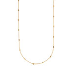 Chaîne plaqué or maillon diamanté 45 cm - vue 1