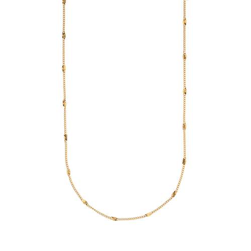 Chaîne plaqué or maillon diamanté 45 cm