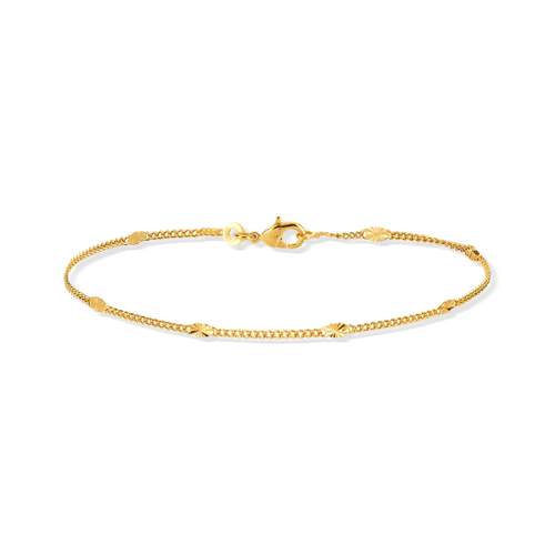 Bracelet plaqué or 18 cm