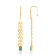 Boucles d'oreilles plaqué or aventurines