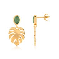 Boucles d'oreilles plaqué or aventurines