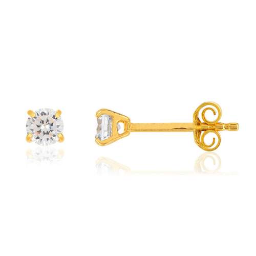 Boucles d'oreilles plaqué or zirconias