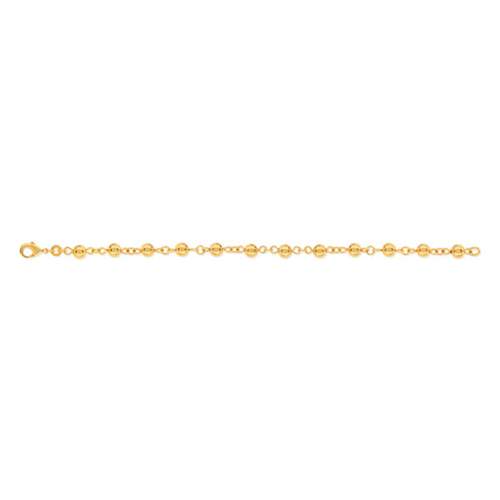 Bracelet plaqué or boules 18 cm