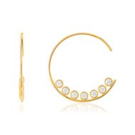 Boucles d'oreilles plaqué or zirconias