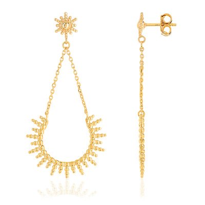 Boucles d'oreilles plaqué or - vue V1