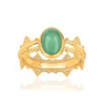 Bague plaqué or aventurine - vue 1