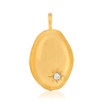 Pendentif plaqué or zirconia - vue 1