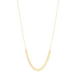 Collier plaqué or feuille de laurier 47 cm - vue 1