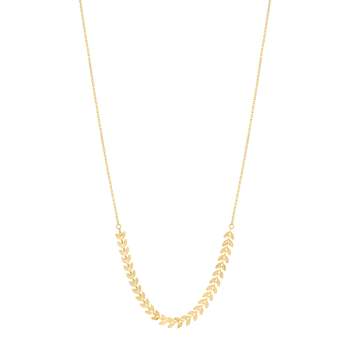 Vergulde ketting met laurierblad, 47 cm