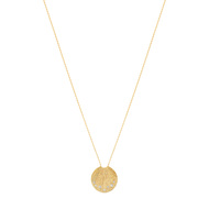 Collier plaqué or zirconias 45 cm