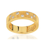 Bague plaqué or zirconia - vue 1