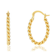 Boucles d'oreilles créoles plaqué or