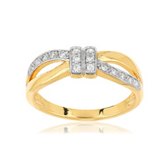 Bague plaqué or zirconia