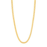 Collier plaqué or maille fantaisie 45 cm - vue 1