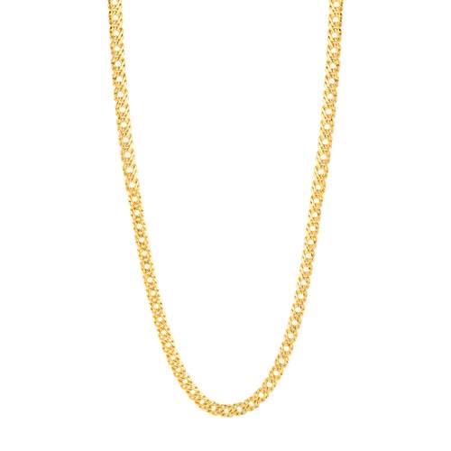Collier plaqué or maille fantaisie 45 cm