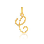 Pendentif initiale plaqué or - vue 2