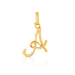 Pendentif initiale plaqué or - vue 3