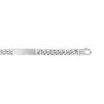 Bracelet identité argent 925 maillons diamantés personnalisable - vue 1