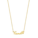 Collier plaqué or maille forçat prénom personnalisable 41,5 cm - vue 1