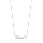 Collier argent 925 maille forçat prénom personnalisable 41,5 cm - vue 1