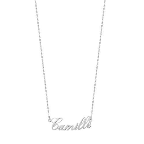 Collier argent 925 maille forçat prénom personnalisable 41,5 cm