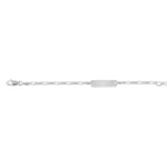 Bracelet identité enfant argent 925 maille cheval personnalisable 14 cm - vue 1