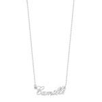 Collier argent 925 maille forçat prénom pailleté 41,5 cm - vue 1