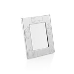 Cadre de naissance en métal blanchi d'argent - vue 1