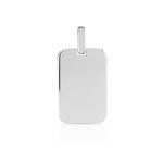 Pendentif argent 925 plaque personnalisable - vue 1