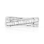 Bague or 750 blanc diamant - vue 3