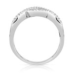 Bague or 750 blanc diamant - vue 2