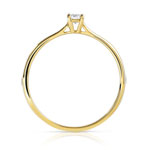 Solitaire or 750 jaune diamant 0,1 carat - vue 2