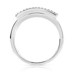 Bague or 750 blanc rubis et diamant - vue 2