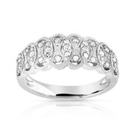 Bague or 750 blanc diamant