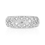 Bague or 750 blanc diamant - vue 3