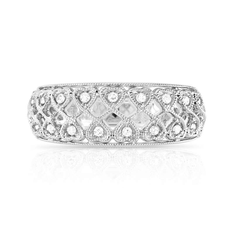 Bague or 750 blanc diamant - vue 3