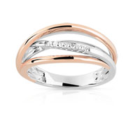 Bague 2 ors 750 diamant