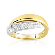 Bague 2 ors 750 diamant