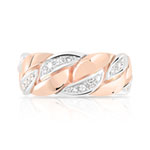 Bague or 750 rose diamant - vue 3