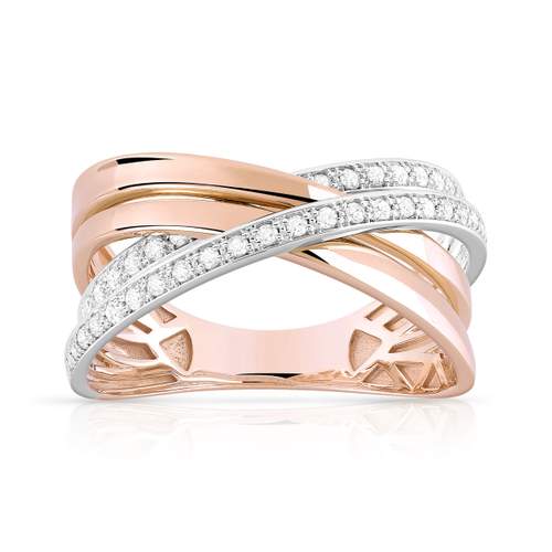 Bague 2 ors 750 diamant