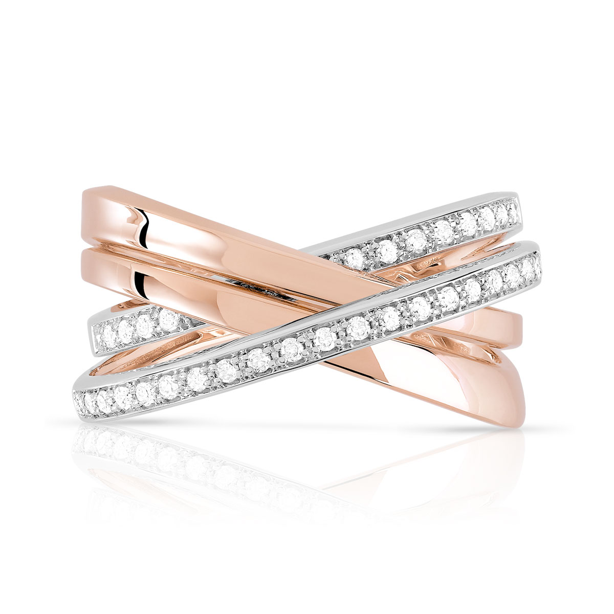 Bague 2 ors 750 diamant - vue 3