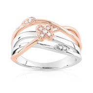 Bague 2 ors 750 diamant