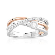 Bague 2 ors 750 diamant