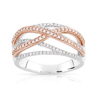Bague 2 ors 750 diamant