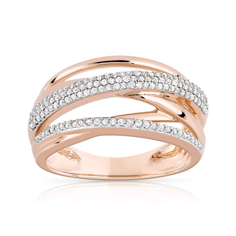 Bague 2 ors 750 diamant - vue 1