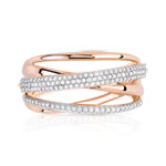 Bague 2 ors 750 diamant - vue 3