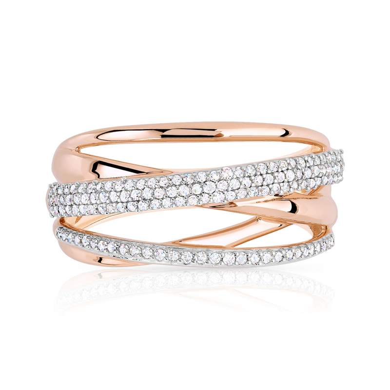 Bague 2 ors 750 diamant - vue 3