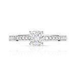 Bague or 750 blanc diamant - vue 3