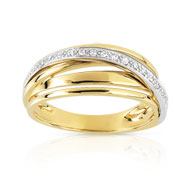 Bague 2 ors 750 diamant