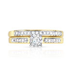 Duo alliance demi-tour solitaire or 750 2 tons diamants - vue 3